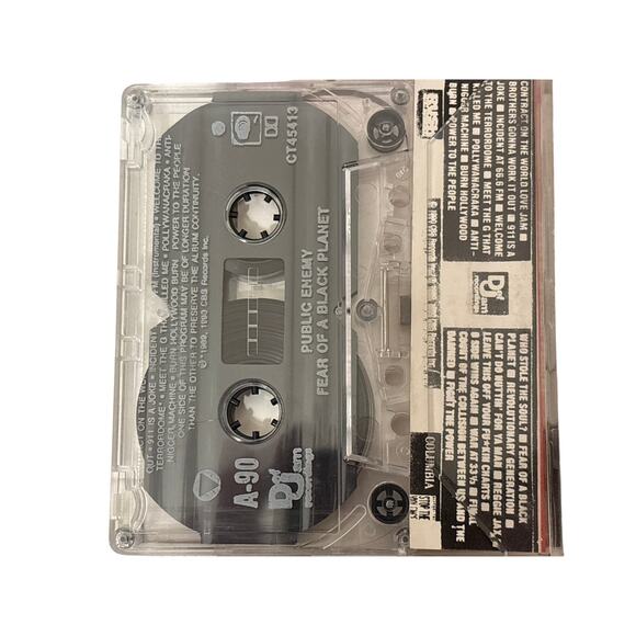 Public Enemy Fear of a Black Planet Cassette Def Jam 1989 reprinted j-card rare - Picture 4 of 4